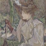 La donna con i guanti di Henri de Toulouse-Lautrec