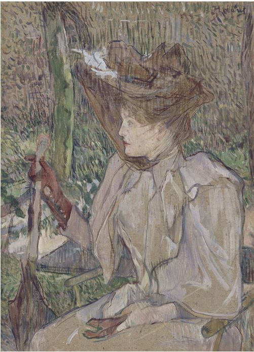 La donna con i guanti di Henri de Toulouse-Lautrec