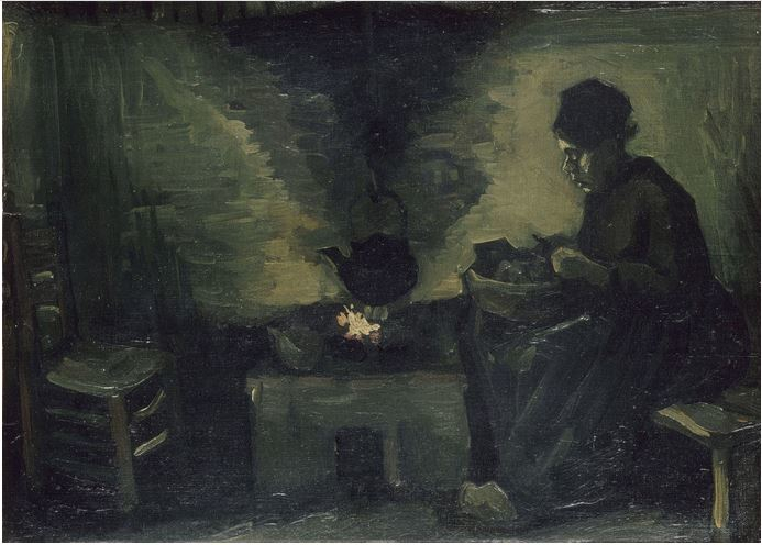 Contadina accanto al focolare di Vincent van Gogh