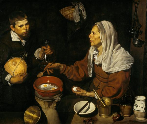 Vecchia che frigge le uova di Diego Velázquez