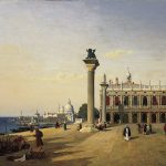 La piazzetta vista dalla Riva degli Schiavoni di Jean-Baptiste Camille Corot
