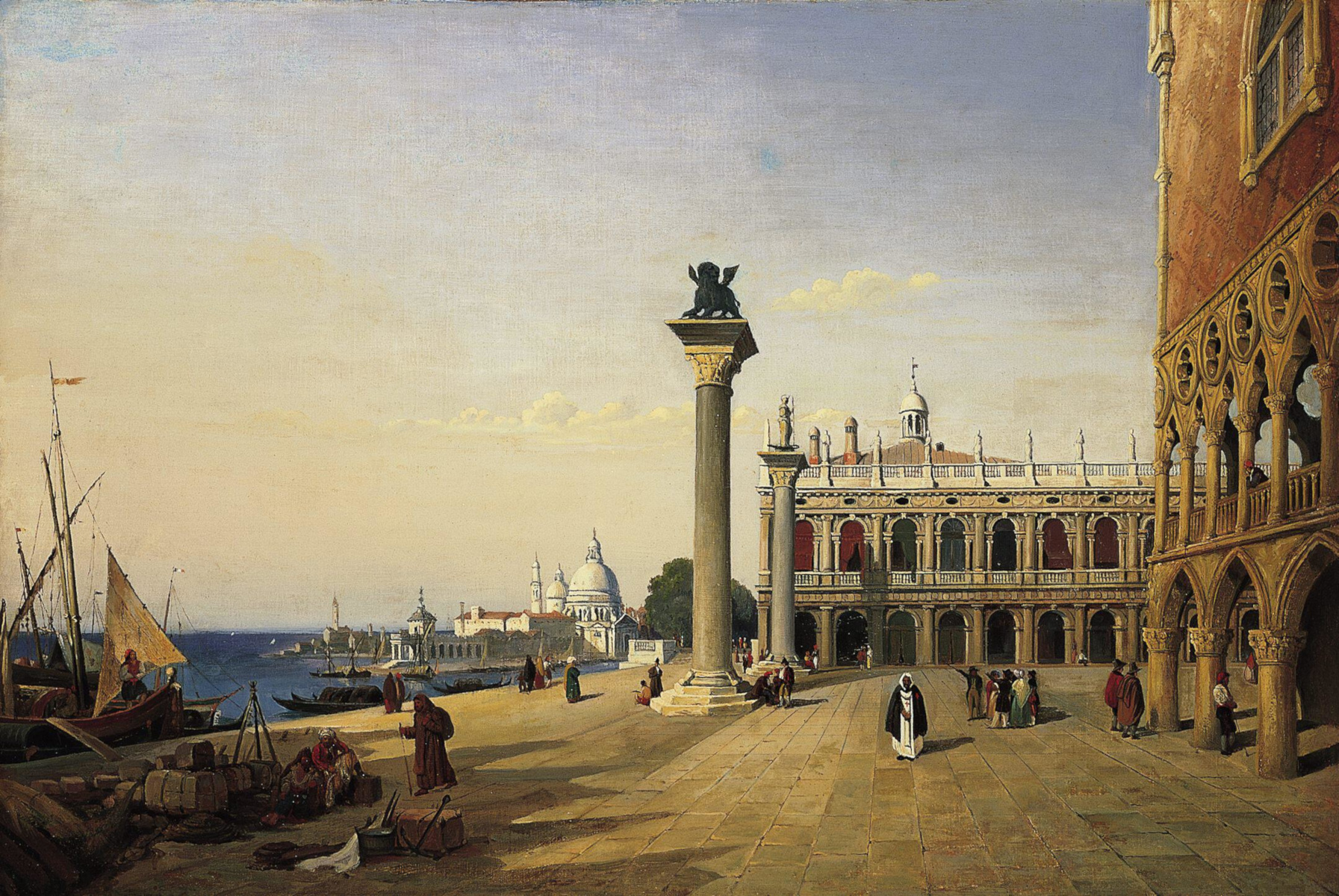 La piazzetta vista dalla Riva degli Schiavoni di Jean-Baptiste Camille Corot