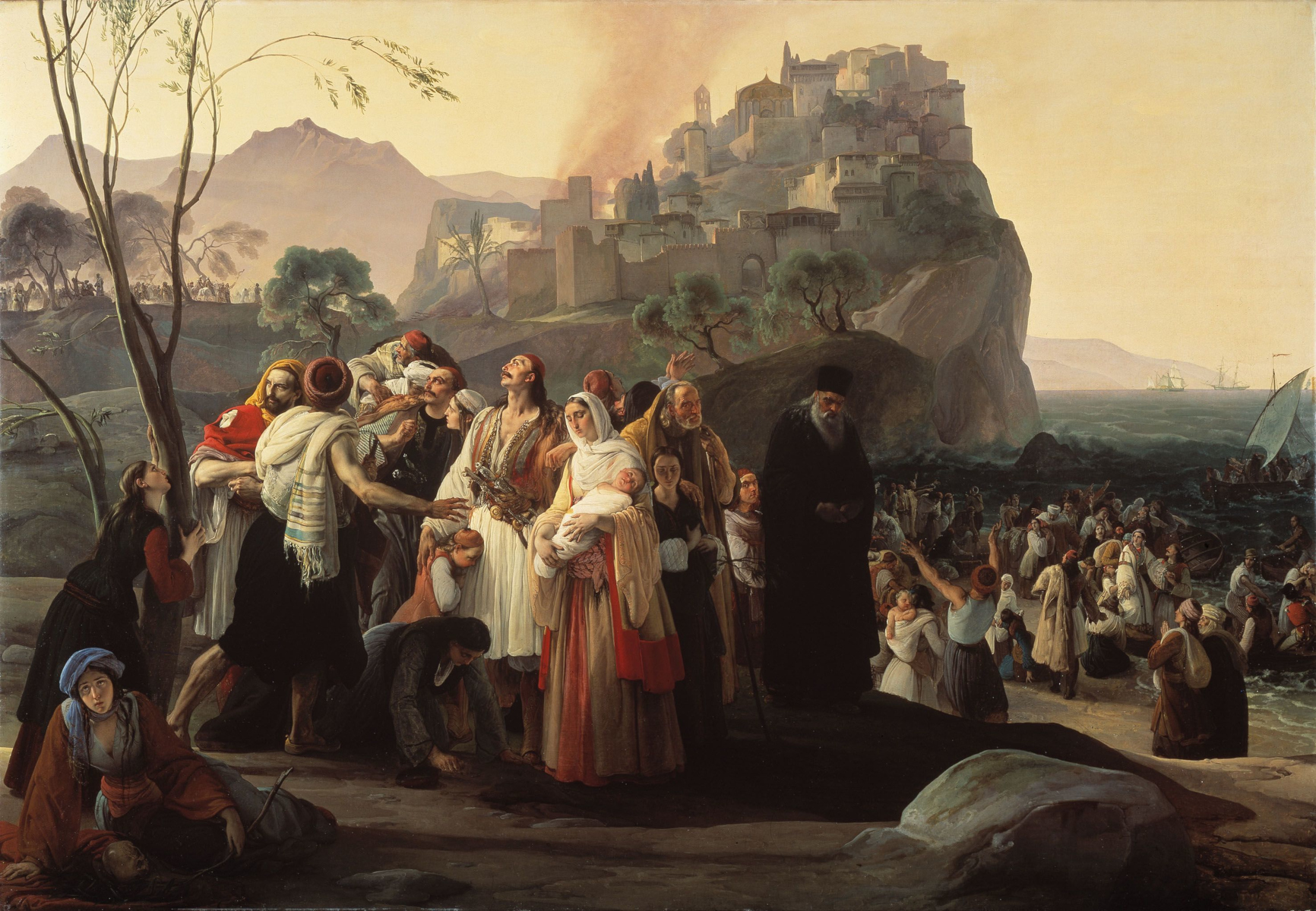 Gli abitanti di Parga che abbandonano la loro patria di Francesco Hayez