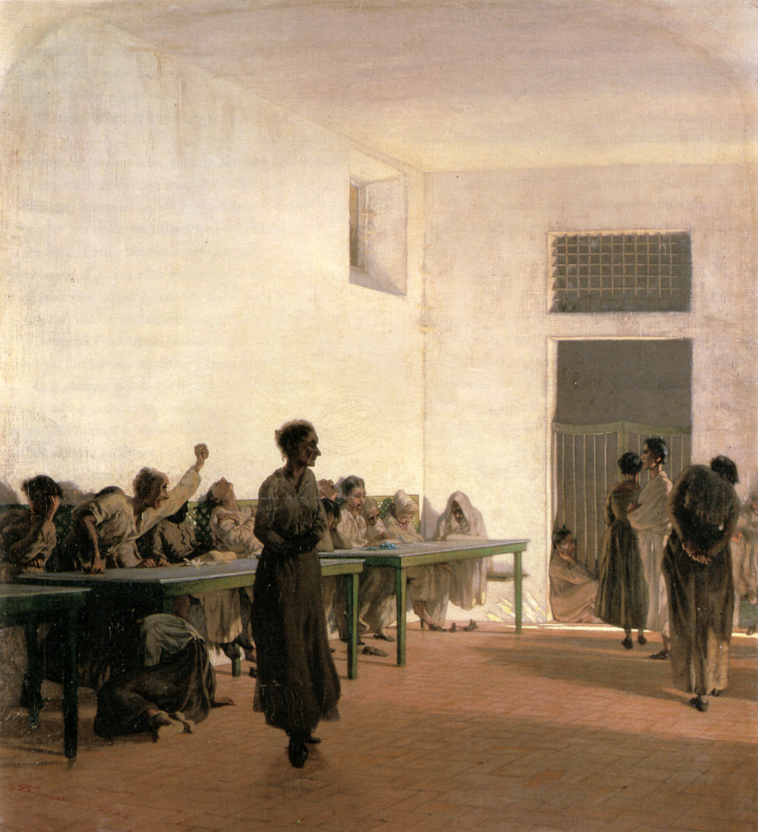 La sala delle agitate nell'ospizio di San Bonifacio di Telemaco Signorini