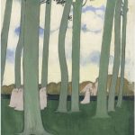 Paesaggio con alberi verdi di Maurice Denis