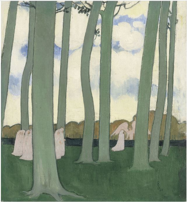 Paesaggio con alberi verdi di Maurice Denis