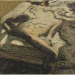 Donna assopita su un letto di Pierre Bonnard