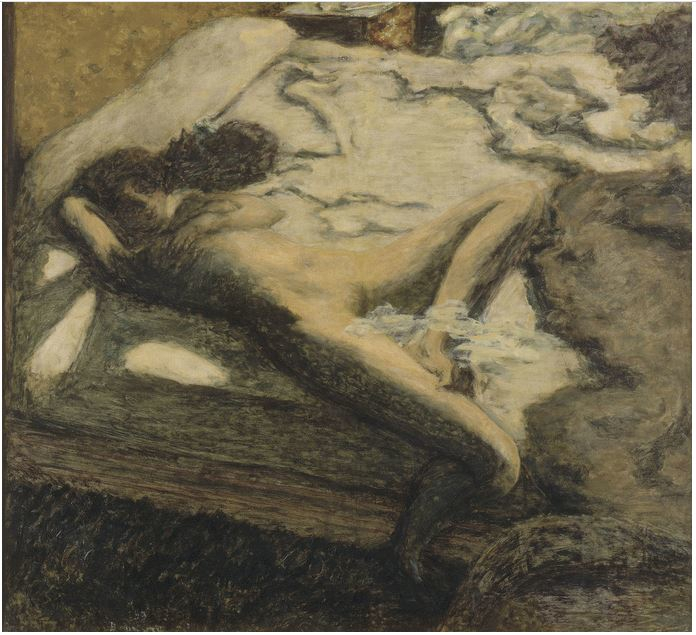 Donna assopita su un letto di Pierre Bonnard