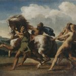 Cattura di un cavallo selvaggio nella campagna romana di Théodore Géricault