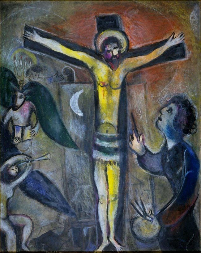 Le Christ et le peintre di Marc Chagall