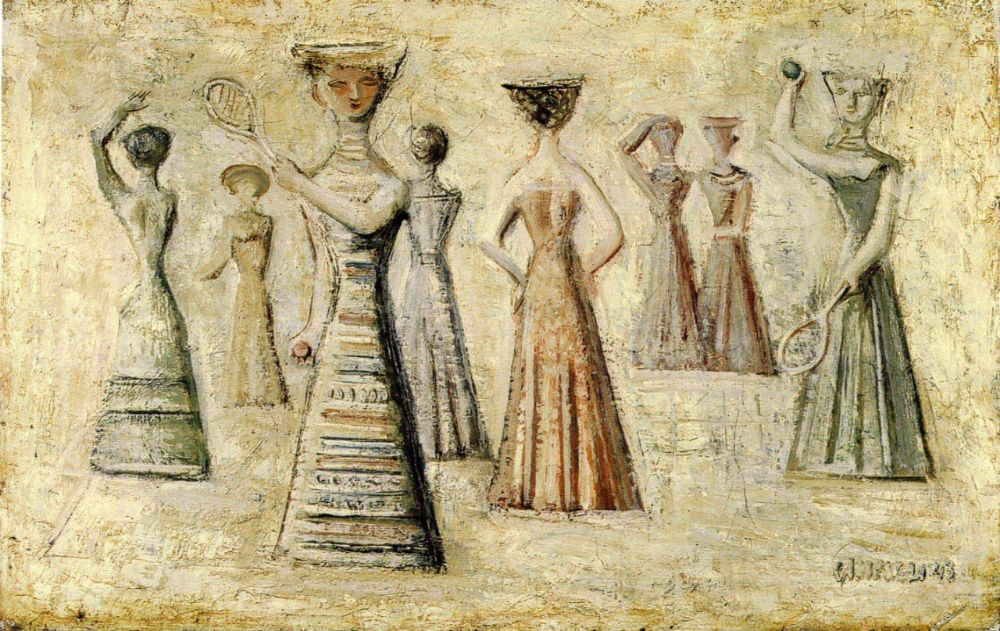 Donne che giocano a tennis di Massimo Campigli