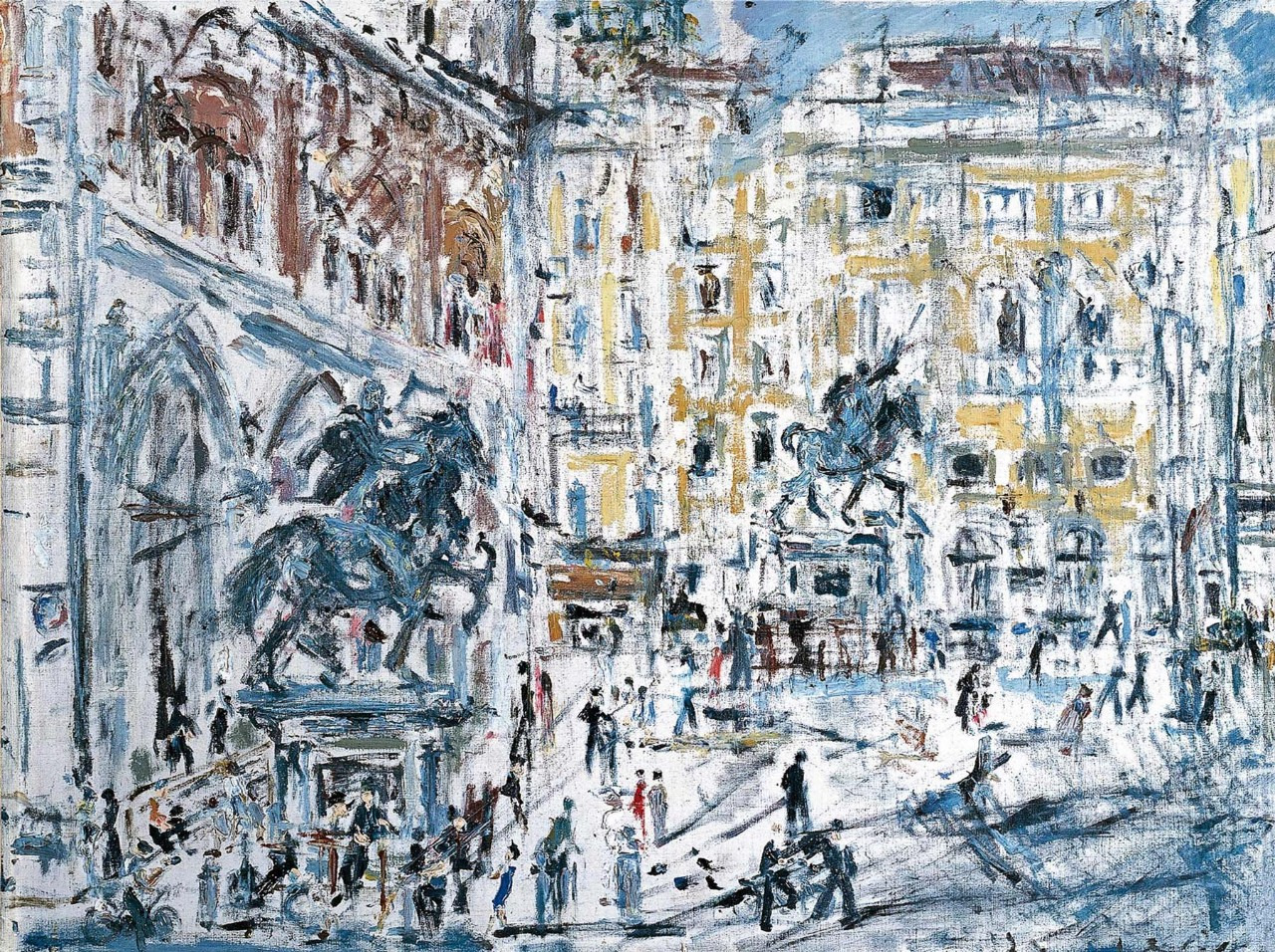 Piazza Cavalli a Piacenza di Filippo De Pisis