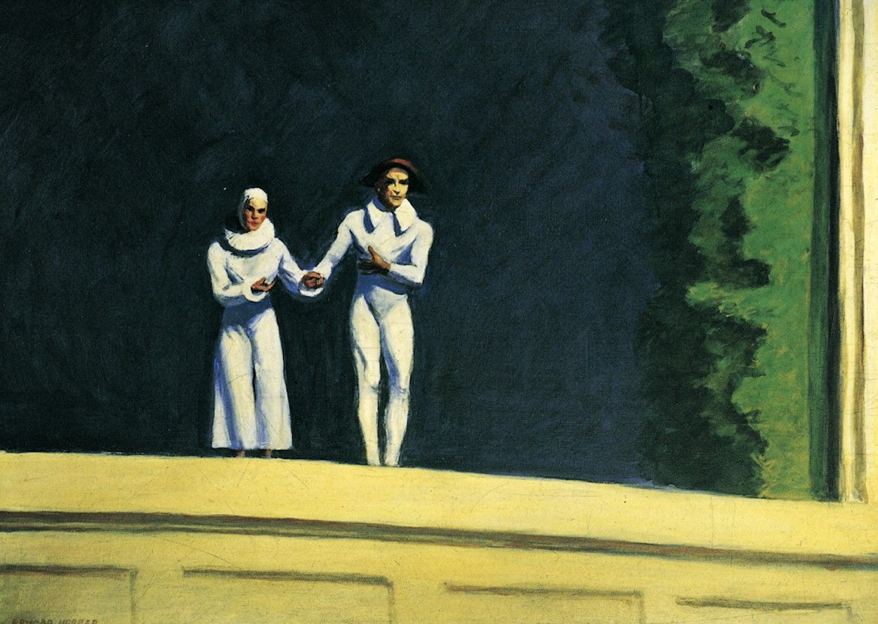 Two Comedians di Edward Hopper