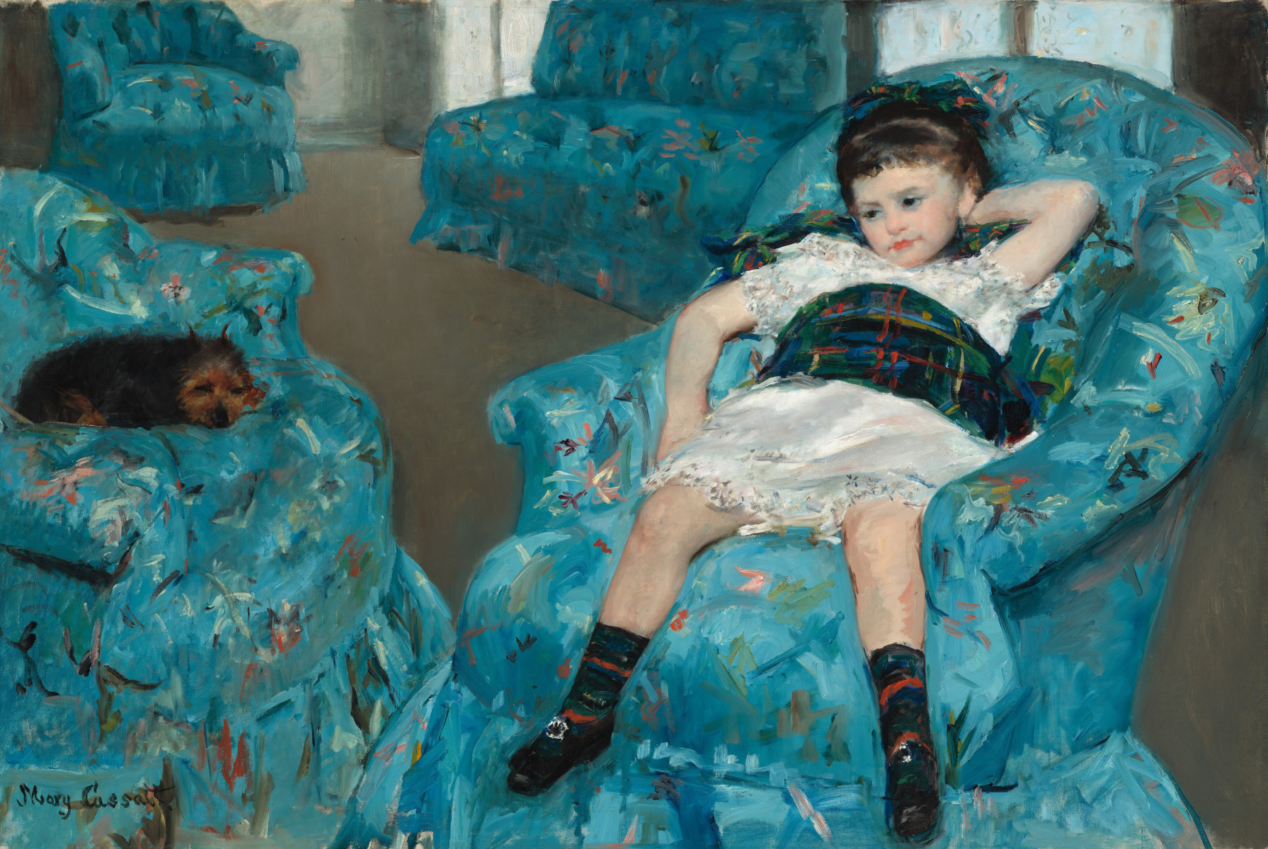 Ragazzina in poltrona blu di Mary Cassatt