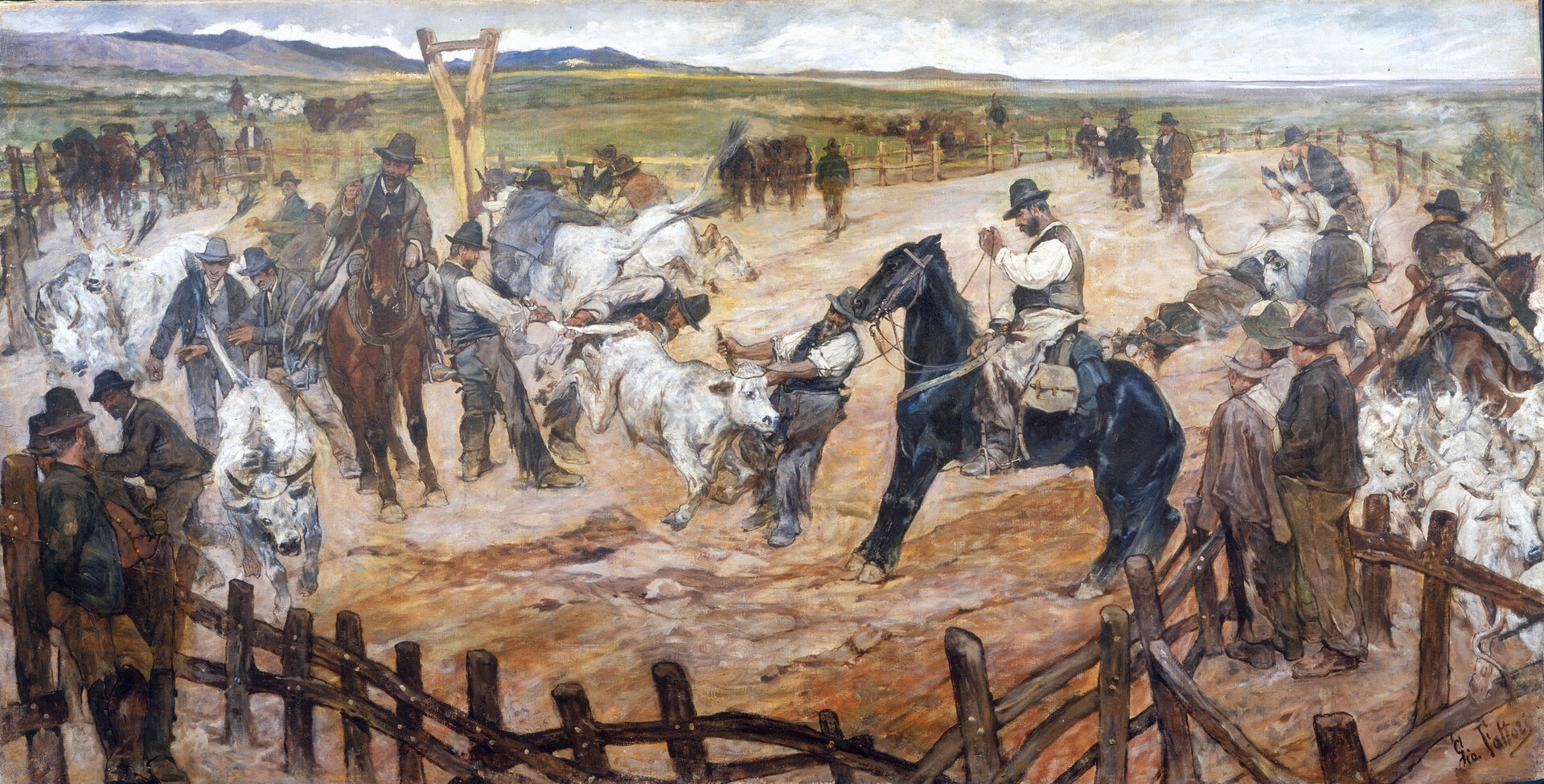 La mena in Maremma di Giovanni Fattori
