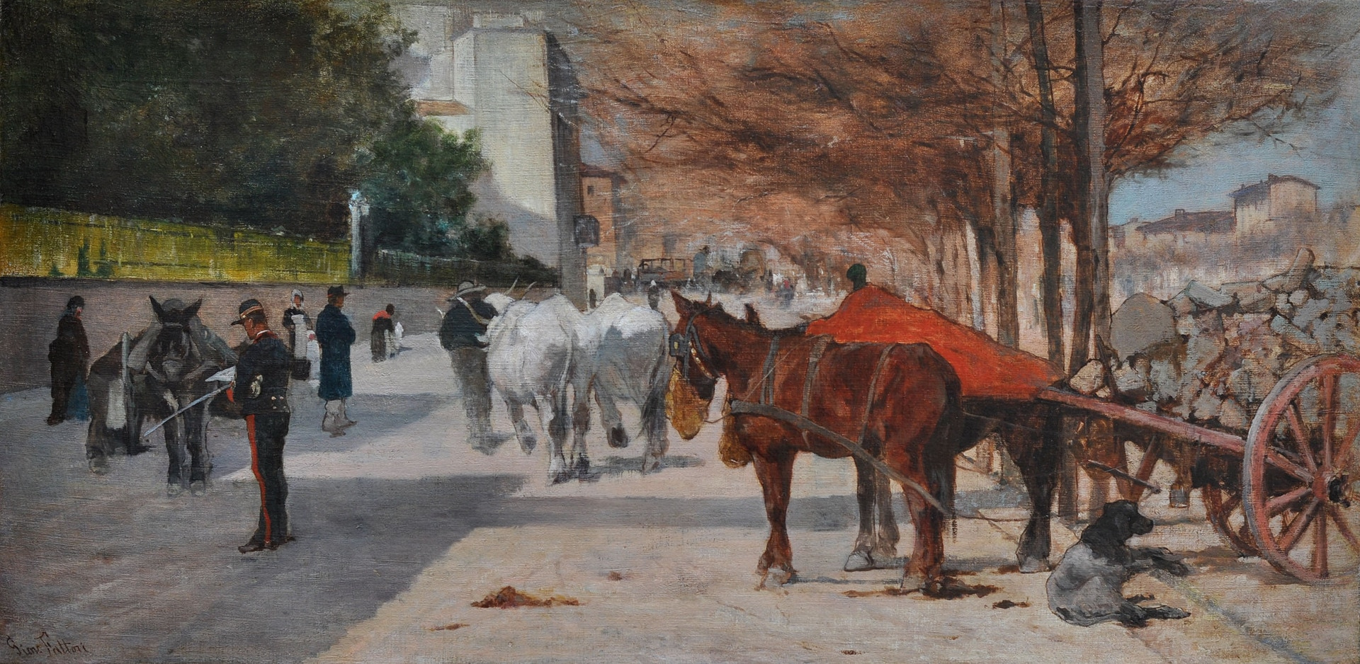 Viale Principe Amedeo a Firenze di Giovanni Fattori