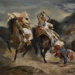 La battaglia di Giaurro e Hassan di Eugène Delacroix