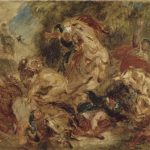 La caccia ai leoni di Eugène Delacroix