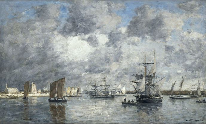 Porto di Camaret di Eugène Boudin