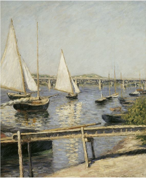 Barche a vela ad Argenteuil di Gustave Caillebotte
