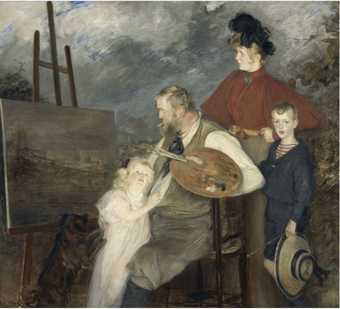 Il pittore Thaulow e i suoi bambini di Jacques-Emile Blanche