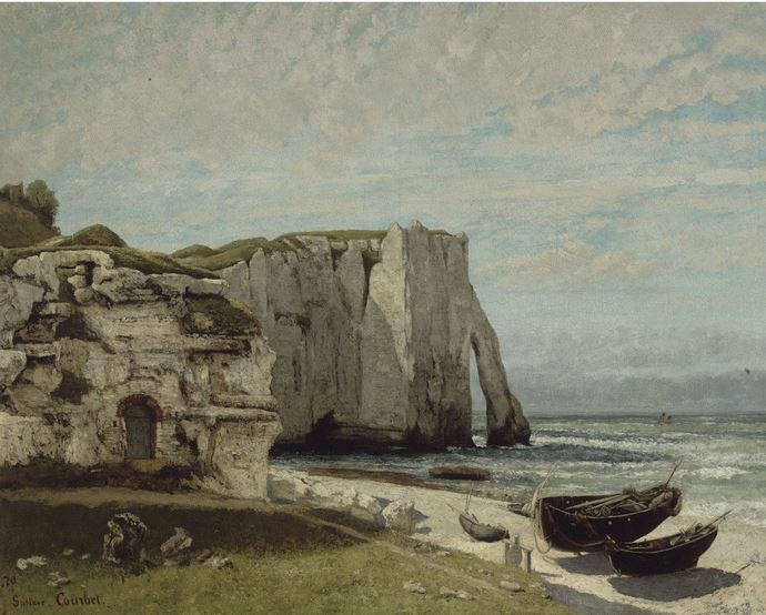 La falesia di Etretat dopo il temporale di Gustave Courbet