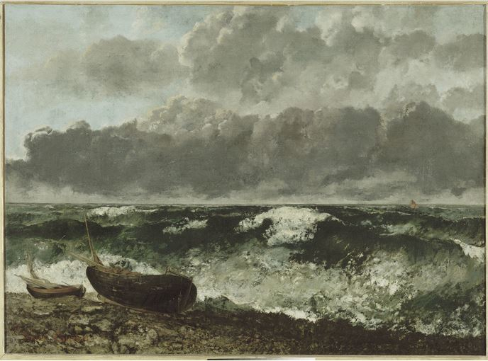 Il mare in burrasca di Gustave Courbet