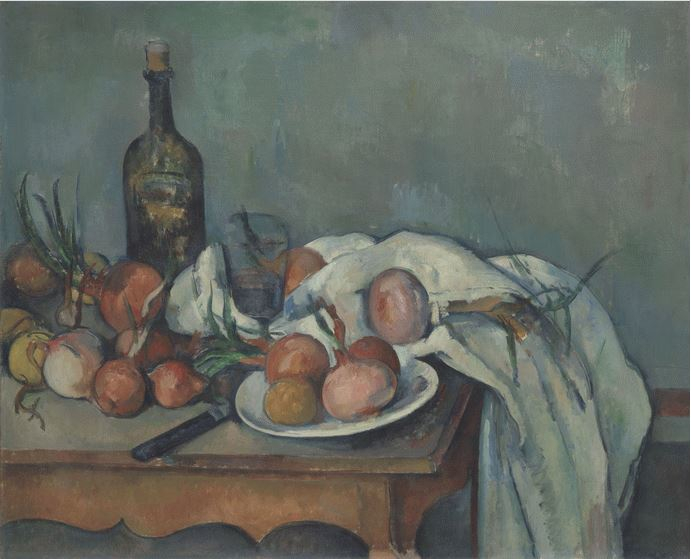 Natura morta con cipolle di Paul Cézanne