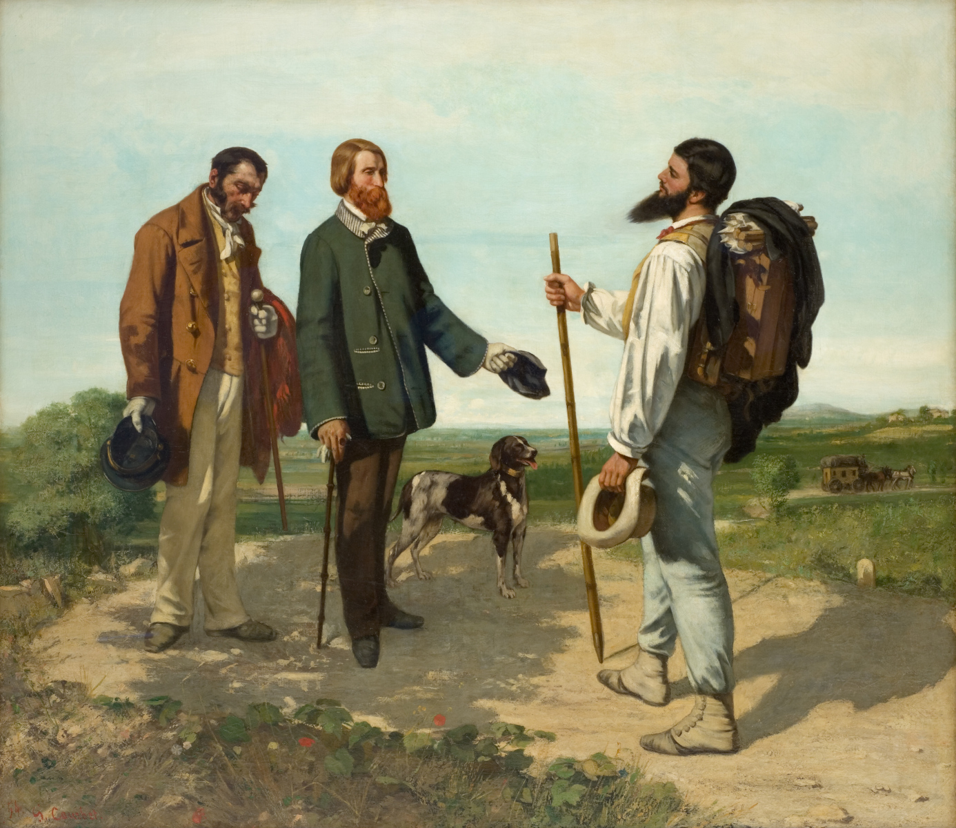 Buongiorno signor Courbet di Gustave Courbet