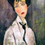 Donna con la cravatta nera di Amedeo Modigliani