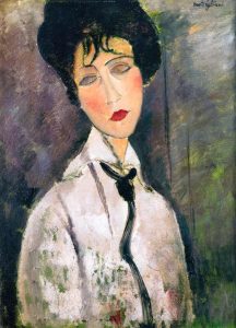 Donna con la cravatta nera di Amedeo Modigliani