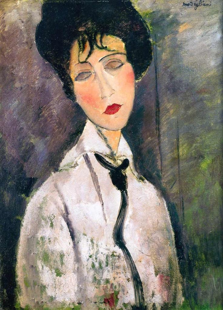Donna con la cravatta nera di Amedeo Modigliani