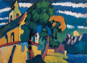 Paesaggio bavarese con chiesa di Vasilij Kandinskij