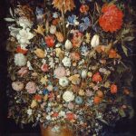 Fiori in un vaso di legno di Jan Brueghel il Vecchio