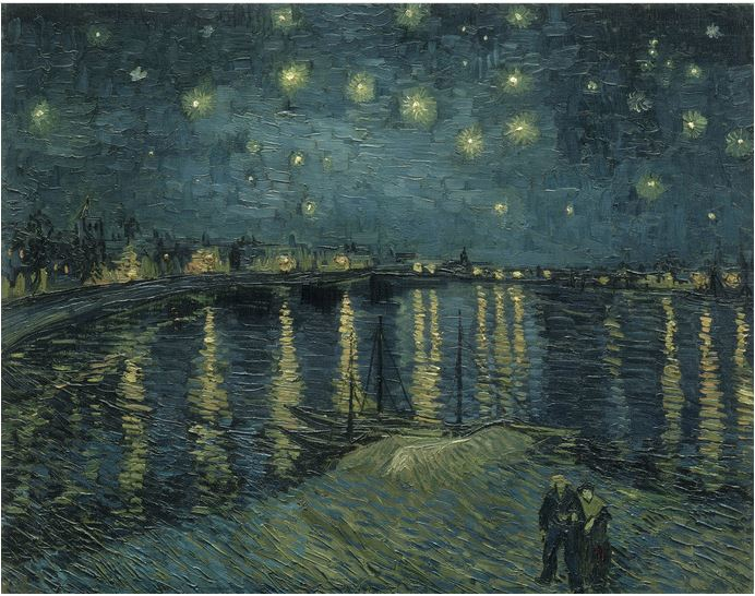 Notte stellata sul Rodano di Vincent Van Gogh