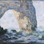 Étretat la Monneporte, riflessi sull'acqua di Claude Monet