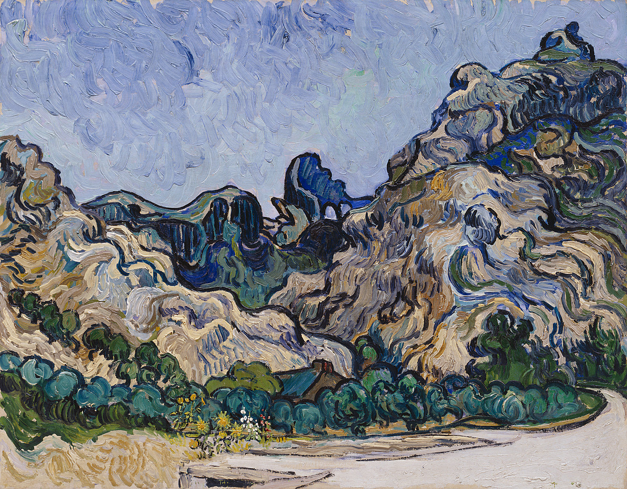 Montagne a Saint-Rémy di Vincent Van Gogh