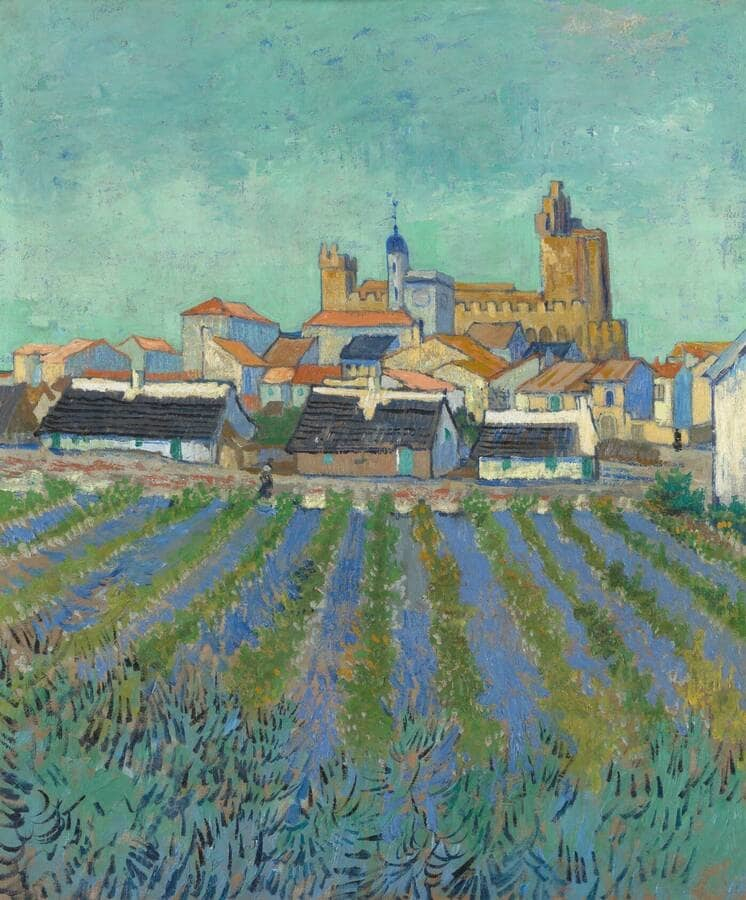 Vista di Saintes-Marie de-la-Mer di Vincent Van Gogh
