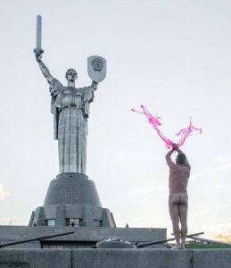 Aljoscha anti-war action for ucrain peace
