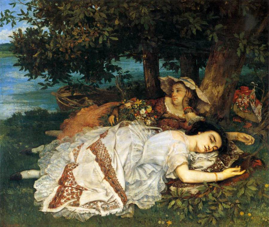 Fanciulle sulla riva della Senna di Gustave Courbet