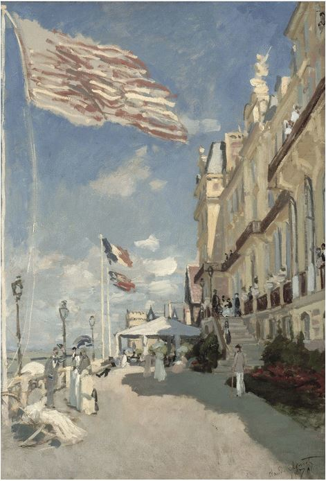 L'Hotel des roches noires a Trouville di Claude Monet