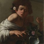 Caravaggio, Ragazzo morso da un ramarro, ca 1594/1595, olio su tela, 66 x 49,5 cm. Londra, National Gallery