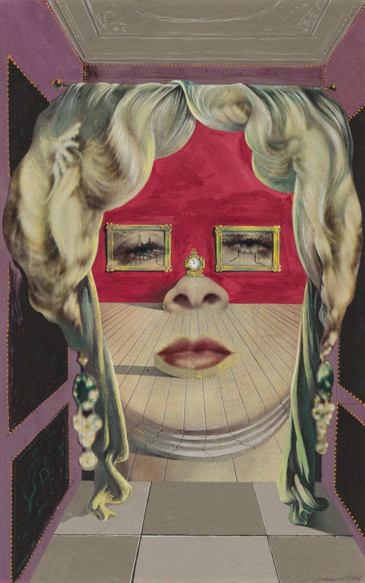 ll viso di Mae West utilizzabile come appartamento surrealista di Salvador Dalí