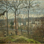 Paysage d'hiver à Louveciennes di Camille Pissarro