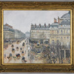 Place du Théâtre Français sotto la pioggia di Camille Pissarro