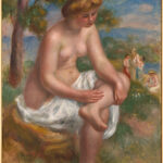 Bagnante seduta con paesaggio (Euridice) di Pierre-Auguste Renoir