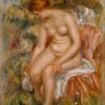 Bagnante seduta che si asciuga una gamba di Pierre-Auguste Renoir