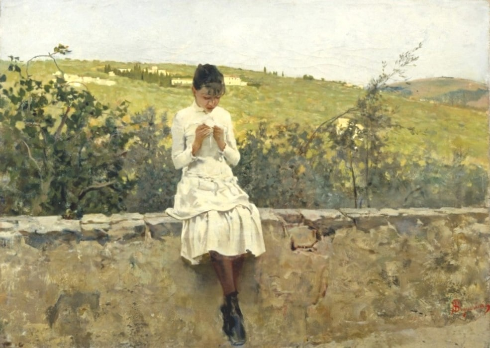 Sulle colline a Settignano di Telemaco Signorini