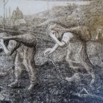 Vincent van Gogh, I portatori del fardello (De lastdraagsters), 1881, disegno, Kr&ouml;ller-M&uuml;ller Museum, Otterlo, dettaglio