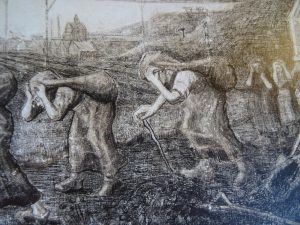 Vincent van Gogh, I portatori del fardello (De lastdraagsters), 1881, disegno, Kröller-Müller Museum, Otterlo, dettaglio